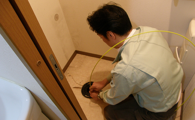 内視鏡カメラによる排水管劣化調査